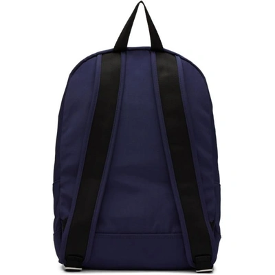 Shop Kenzo Navy Large Tiger Canvas Backpack In 76 Navy Blue