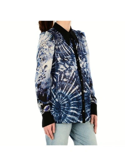 Shop Roberto Cavalli Shirt In Blu Brillante
