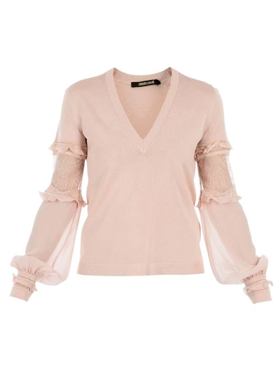 Shop Roberto Cavalli Sweater In Rosa