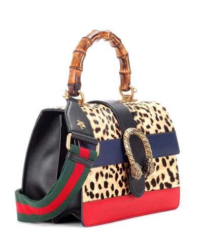 Shop Gucci Dionysus Medium Calf Hair Tote In Multicoloured