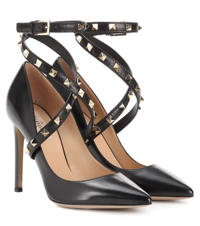 Shop Valentino Studwrap Leather Pumps In Black