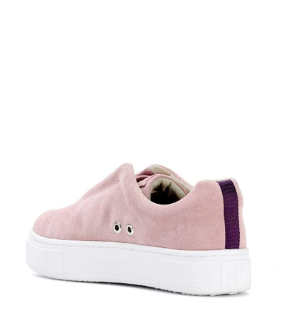 Shop Eytys Doja Suede Slip-on Sneakers In Pink