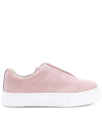 Shop Eytys Doja Suede Slip-on Sneakers In Pink