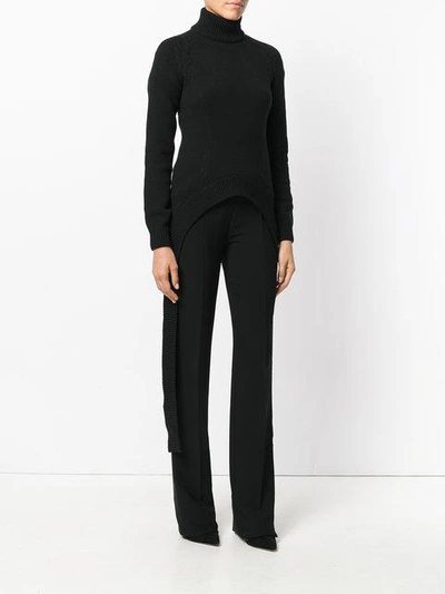Shop Givenchy Drape Detail Knitted Jumper - Black