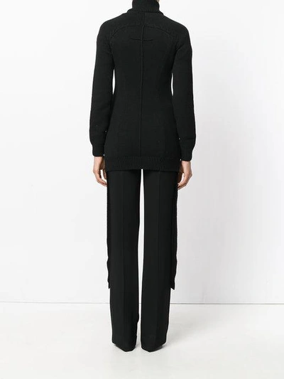 Shop Givenchy Drape Detail Knitted Jumper - Black