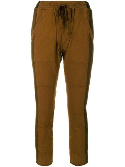 Shop Haider Ackermann Jogging Cropped Trousers - Brown