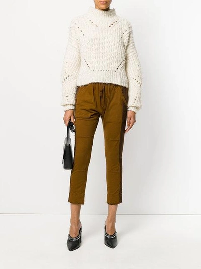 Shop Haider Ackermann Jogging Cropped Trousers - Brown