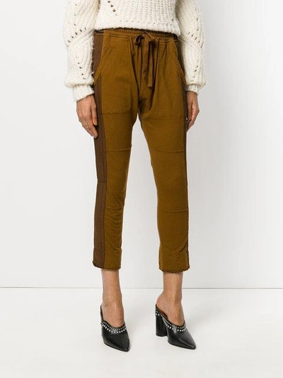 Shop Haider Ackermann Jogging Cropped Trousers - Brown