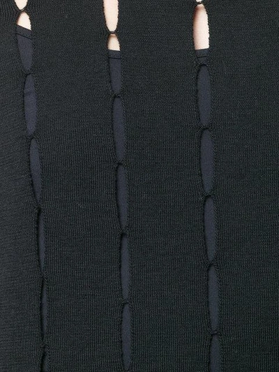 Shop Rosetta Getty Long Knitted Top - Black
