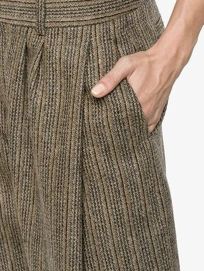 Shop Chloé Voluminous Trousers With Front Pleats - Brown
