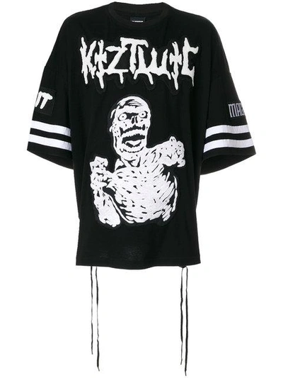 Shop Ktz Zombie Embroidery T-shirt In Black