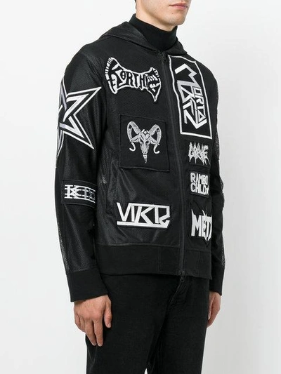 Shop Ktz Net Patches Hooded Jacket - Black