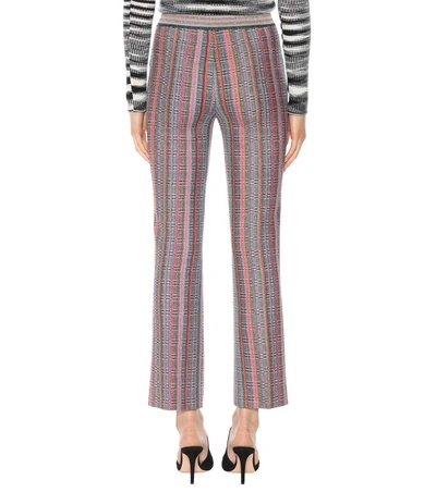 Shop Missoni Metallic Cropped Trousers In Check Lamé