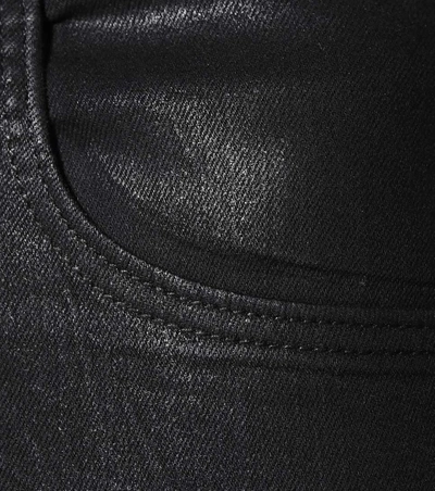 Shop J Brand Alana High-waisted Coated Jeans In Black