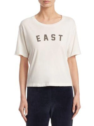 Amo Short-sleeve East Cotton Tee In Vintage White