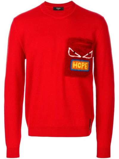 Shop Fendi Appliqué Sweater