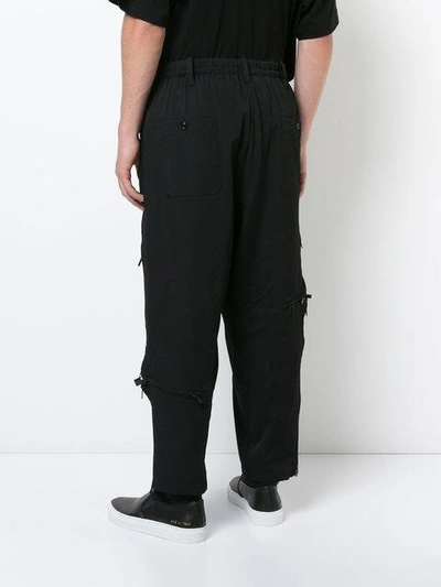 Shop Yohji Yamamoto Elasticated Waist Trousers