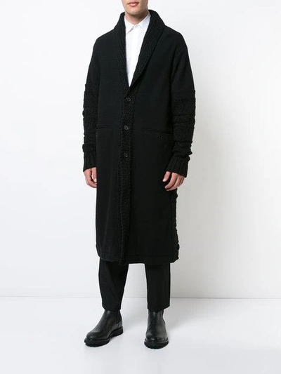 Shop Yohji Yamamoto Single Breasted Coat In Black