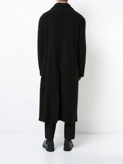 Shop Yohji Yamamoto Contrast Packet Coat - Black