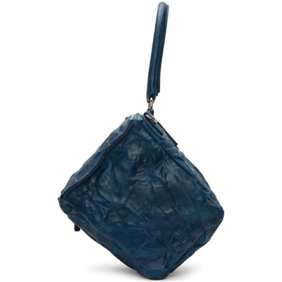 Shop Givenchy Blue Medium Pandora Bag In *421 Peacock Blue