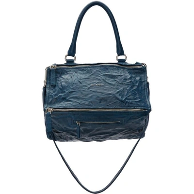 Shop Givenchy Blue Medium Pandora Bag In *421 Peacock Blue