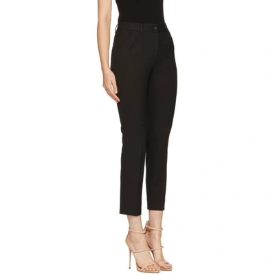 Shop Dolce & Gabbana Dolce And Gabbana Black Slim Cropped Trousers In N0000 Black