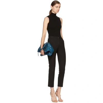 Shop Dolce & Gabbana Dolce And Gabbana Black Slim Cropped Trousers In N0000 Black