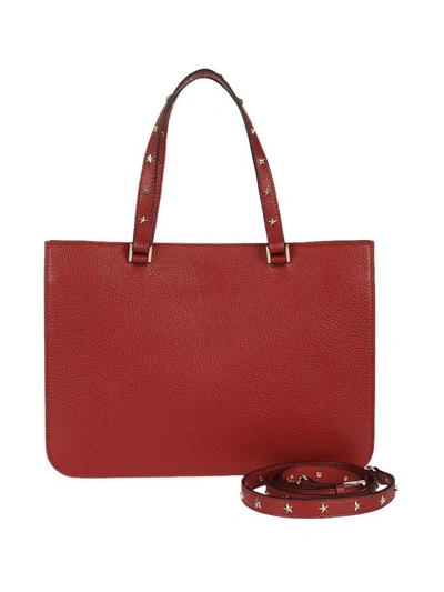 Shop Red Valentino Star Studded Tote In Lacca