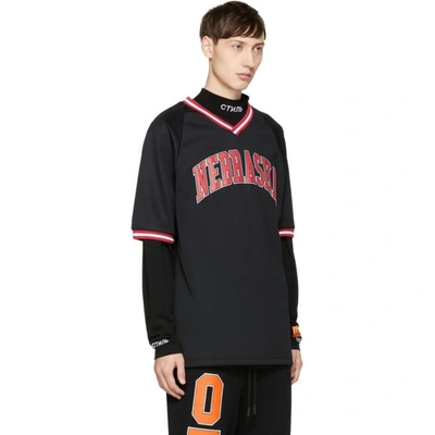 Shop Off-white Black 'nebraska' Baseball T-shirt