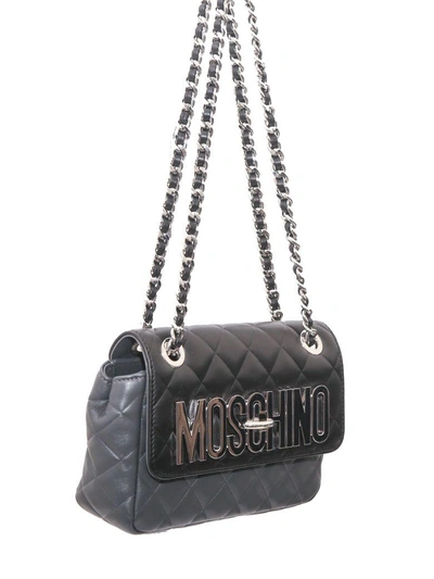 Shop Moschino - Shoulder Bag In Grigio