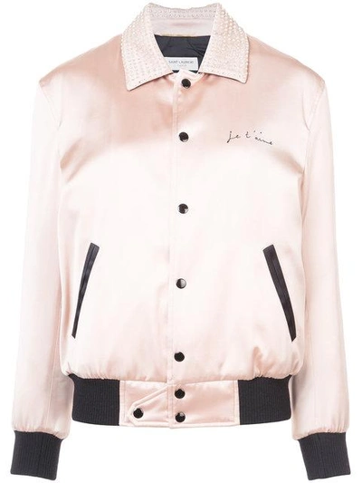 Shop Saint Laurent Je T'aime Teddy Jacket In Pink