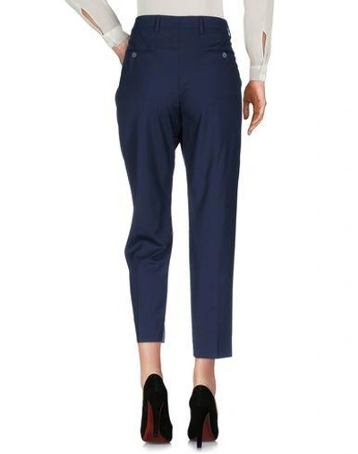 Shop Prada Casual Pants In Dark Blue