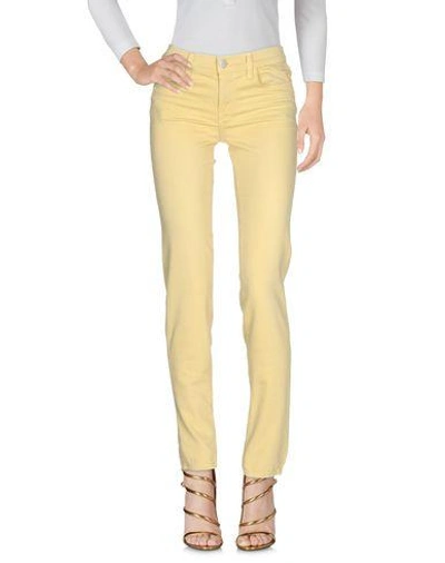 Shop J Brand Denim Pants In Light Yellow