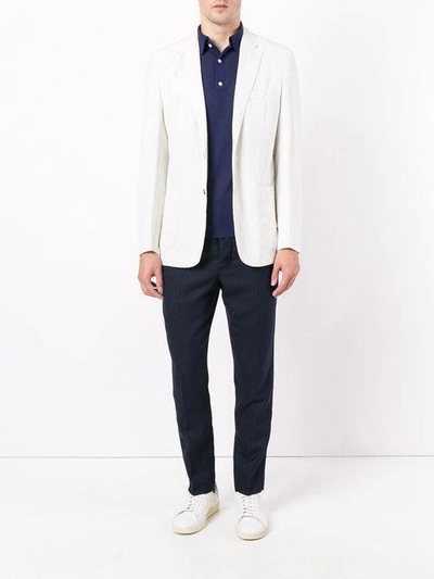 Shop Hardy Amies Casual Blazer - White