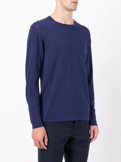 Shop Hardy Amies Knit Sweater - Blue