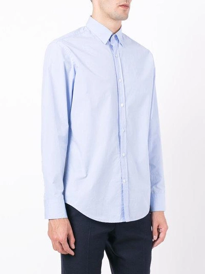 Shop Hardy Amies Twill Shirt - Blue