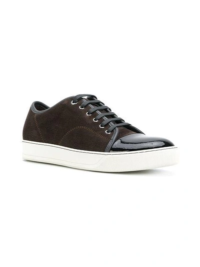 Shop Lanvin Toe-capped Sneakers - Grey