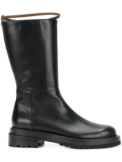 Shop Marni Harness Strap Mid-calf Boots - Black
