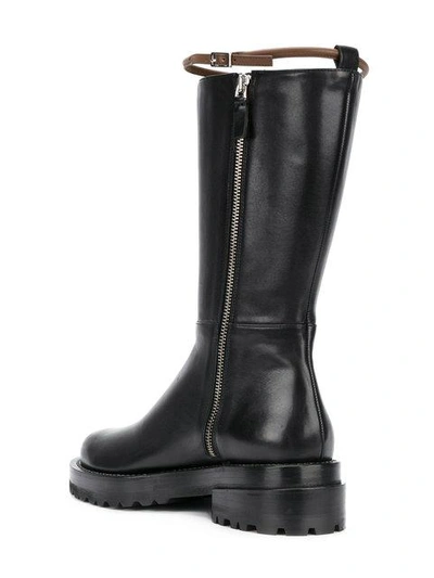 Shop Marni Harness Strap Mid-calf Boots - Black