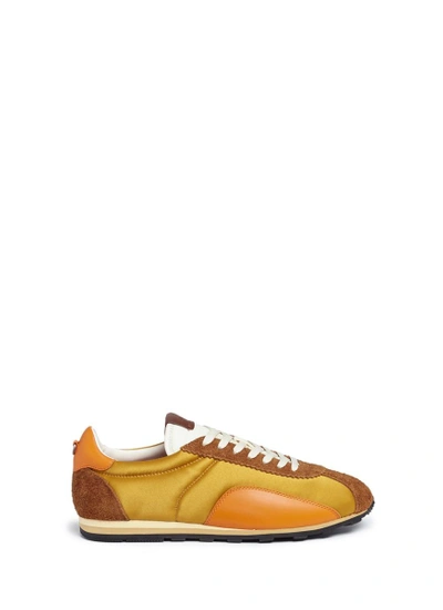 Shop Coach 'c122' Colourblock Satin Suede Sneakers