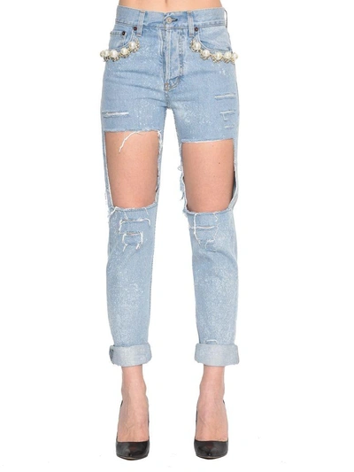 Shop Forte Couture Jeans In Light Blue