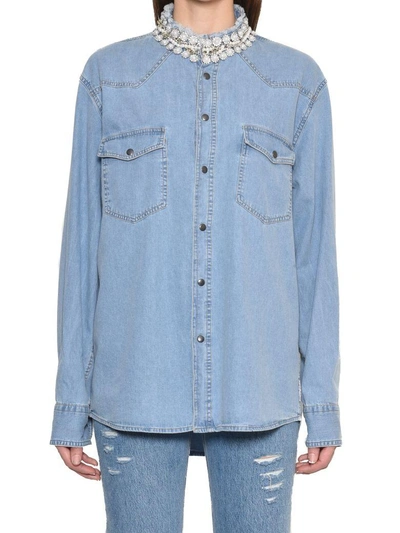 Shop Forte Couture Button-up Shirt In Light Blue