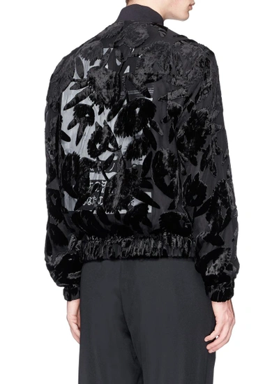 Shop Mcq By Alexander Mcqueen Floral Devoré Ma-1 Bomber Jacket