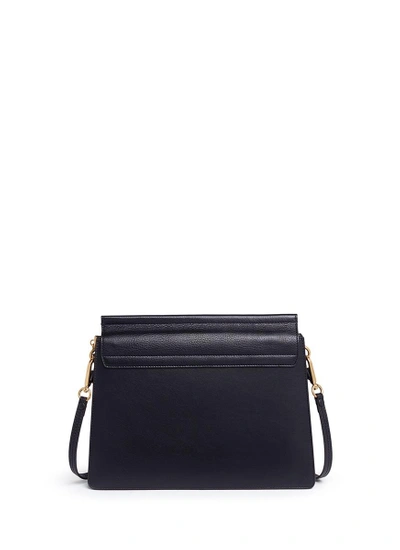 Shop Chloé 'faye' Medium Stud Floral Patch Leather Shoulder Bag