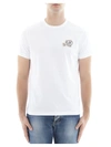 Moncler Cotton Crewneck Logo T-shirt In White