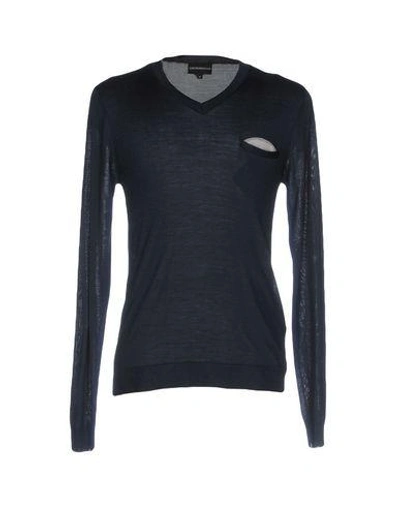 Shop Emporio Armani Sweaters In Deep Jade