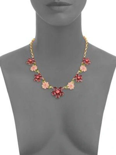 Shop Kate Spade In Full Bloom Crystal Necklace In Multi