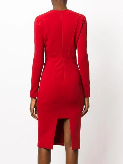 Shop Tom Ford Fitted Midi Dress - Red