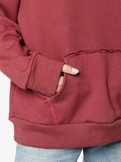 Shop Simon Miller Boise Frayed Seam Hoodie In Red