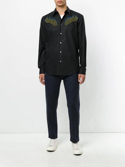 Shop Stella Mccartney Western Motif Shirt In Black